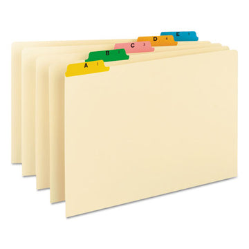 Smead® Alphabetic Top Tab Indexed File Guide Set, 1-5-cut Top Tab, A To Z, 8.5 X 14, Manila, 25-set freeshipping - TVN Wholesale